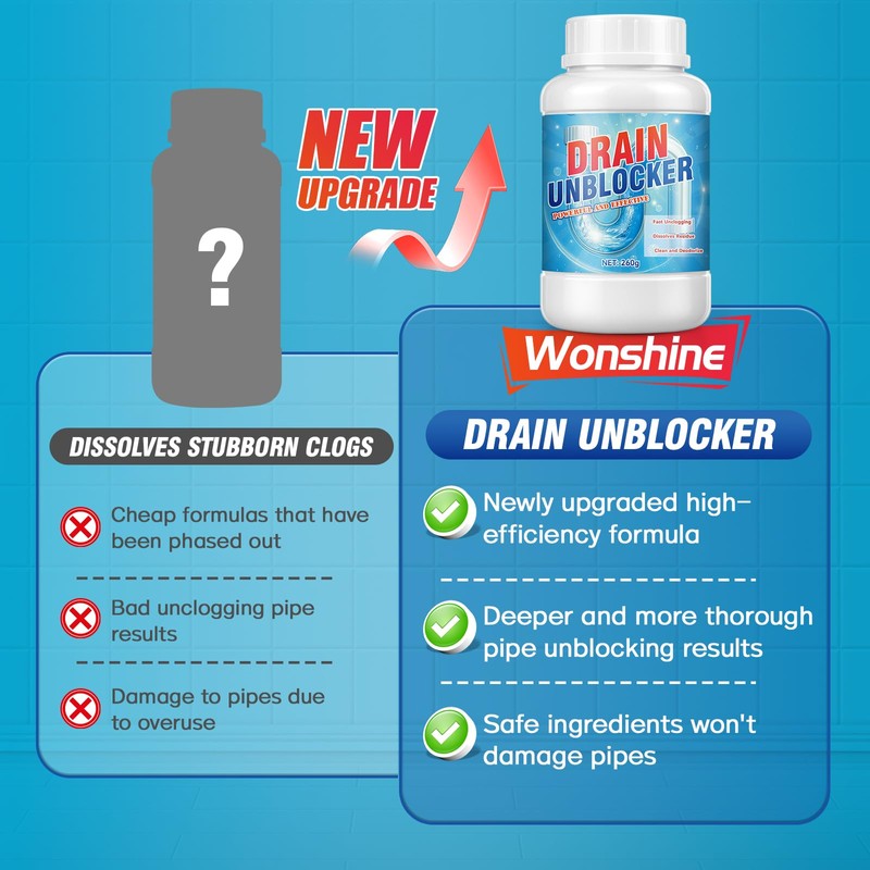 Drain Clog Remover, 260g Sink Drain Cleaner, Pipeline Dredging Agent,