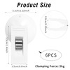 ASTER 6Pcs Shower Curtain Clips with Suction Cup, Multiple Purpose