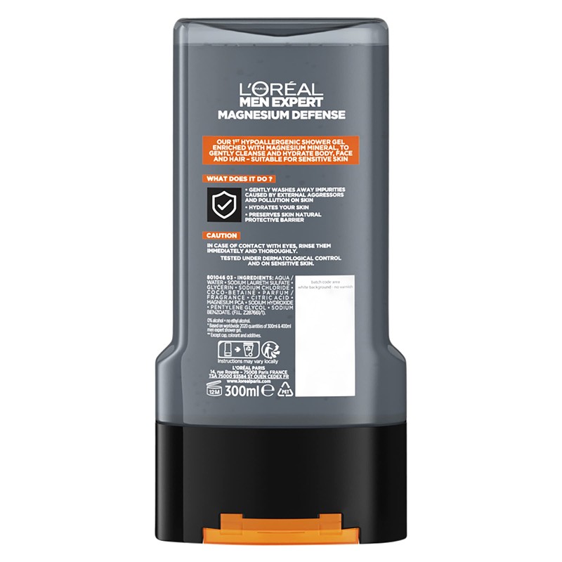 LOREAL MEN EXPERT SHOWER GEL MAGNESIUM