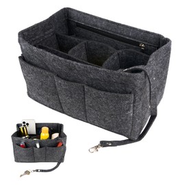 Sewokon Bag Organiser, Bag Organiser, Tote Bag Organiser, Bag Organiser Shopper, Bag Organiser Small, Tote Bag, Inner Pocket for Shopper, Dark Grey