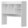 SEGAWE Desktop Bookshelf Wood Desk Hutch Organizer w/5 Shelves for