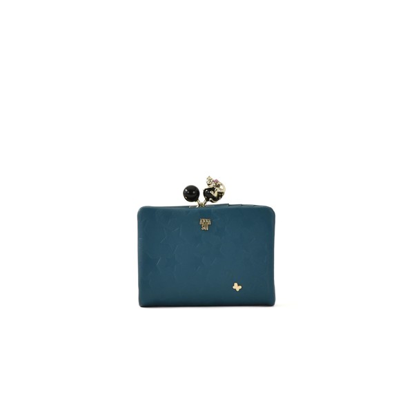Anna Sui Playing Cat Bifold Wallet, Women's, Green, green