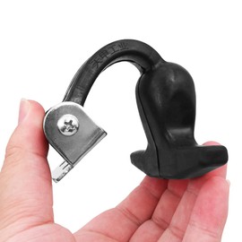 Tiardey 2pcs Elastic Stainless Steel Rubber Hood Catch Flexible T-Handle Hasp Rubber Flexible Draw Latches for Tool Box Cart Vehicle Engine