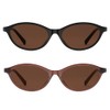 ELITERA Retro Oval Polarized Sunglasses for Womens:Men Cat Eye Trendy