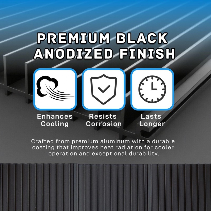 Hxszk 4-Pack Honeycomb Laser Bed Panels, Premium Black Anodized Aluminum