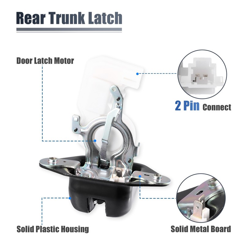 X AUTOHAUX Trunk Lock Actuator Rear Tailgate Latch Actuator for