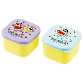 Skater MO1WAG-A Mini Seal Container, Storage Container, Side Dish, 4.1 fl oz (130 ml), Set of 2, Crayon Shin-chan
