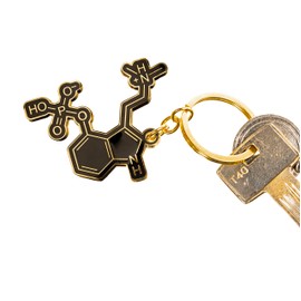 Jungle Empire Psilocybin Molecule Keyring | Magic Mushrooms Keyring | Magic Truffles | Magic Mushrooms, gold