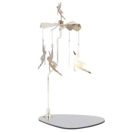 Garosa Round Triangular Tray Rotating Candlestick Scented Candle Romantic Revolving Lantern Table Rotating Candle Holder Spinning Candle Holder for Home Decoration Party(Little Fairy)