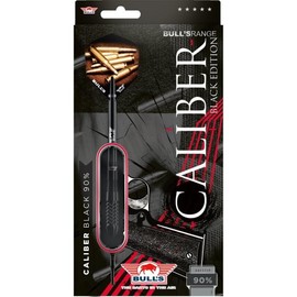 BULL'S Caliber Black 90% Tungsten Softtip Dart - 20g | Bomb-Shaped Barrel with Triangle Grip Pattern