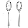 G23 Implant Grade Titanium Hoop Earrings for Sensitive Ears, Hypoallergenic