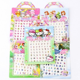 [Overseas] Children's nail stickers, character nail stickers, nail materials, children's character nail stickers, eco-friendly nail stickers, free size/Jc-E-Cute little pig 50ea