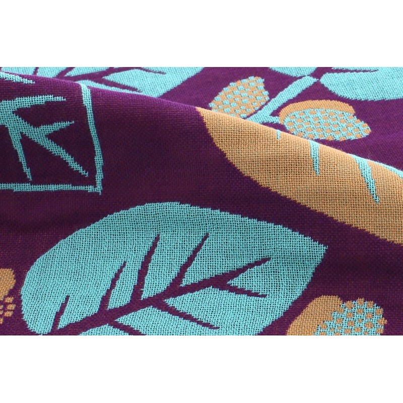 Kusubashi Mon Ori morita MiW Gauze Handkerchief, Silk Moth, Purple,
