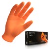 Mercator GoGrip Nitrile Gloves, Orange, Disposable Gloves, Powder-Free Disposable Gloves,