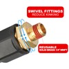 Keepro Pro Air Hose Reusable Fitting with Swivel 1/4" MNPT