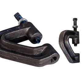 Highcraft PCLMPPL38-5 Heavy Duty Industrial Purlin Beam Clamp for 3/8'' Rod Max Load 400 lbs Uncoated Iron (5PK), Black, 5 Count