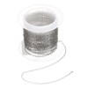sourcing map 16.4 Feet/5 Meter Stainless Steel Curb Chain 1.2x0.3mm