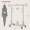 Tajsoon Heavy Duty Clothes Rack Foldable Garment Rack with Wheels