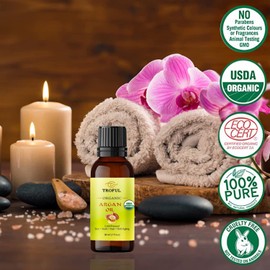 Troful Organic Argan Oil 30 ml -100% Pure Cold Pressed Moroccan Organic Argan Oil for Hair Growth, Face, Body,Nails,Treatment For Damaged Hair and Dry Skin