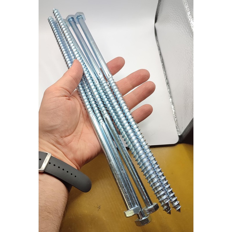 LLB 300mm Screws M10 Coach Screws Wood Hex Head Width