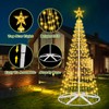 Outdoor Solar Christmas Cone Tree Lights, 8ft 442 LED Christmas
