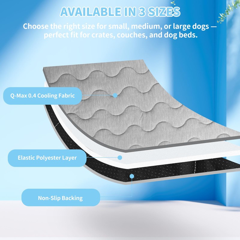 PETZOOKA Dog Cooling Mat Q-Max>0.4 39.4" *27.6" Self Cool Pad