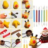 Comforty 13-Piece Modelling Tool Fondant Set, Multifunctional Clay Tool Modelling