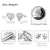 MEDWISE 925 Sterling Silver Heart Stud Earrings Birthstone Rose Gold