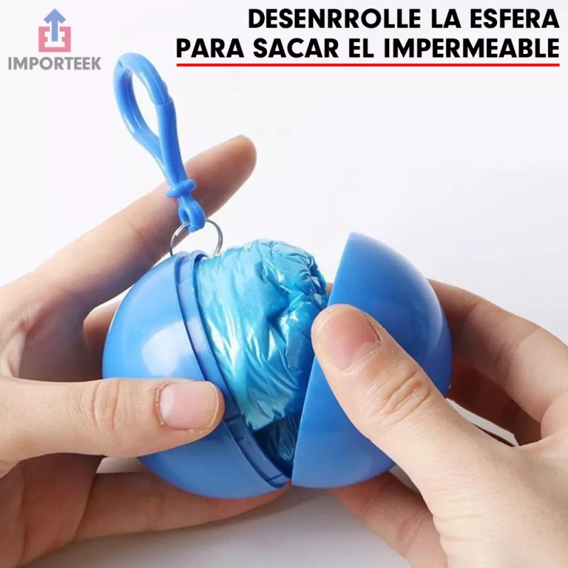 Importeek 3pz Capa Impermeable Lluvia Agua Bolsillo Portatil Llavero