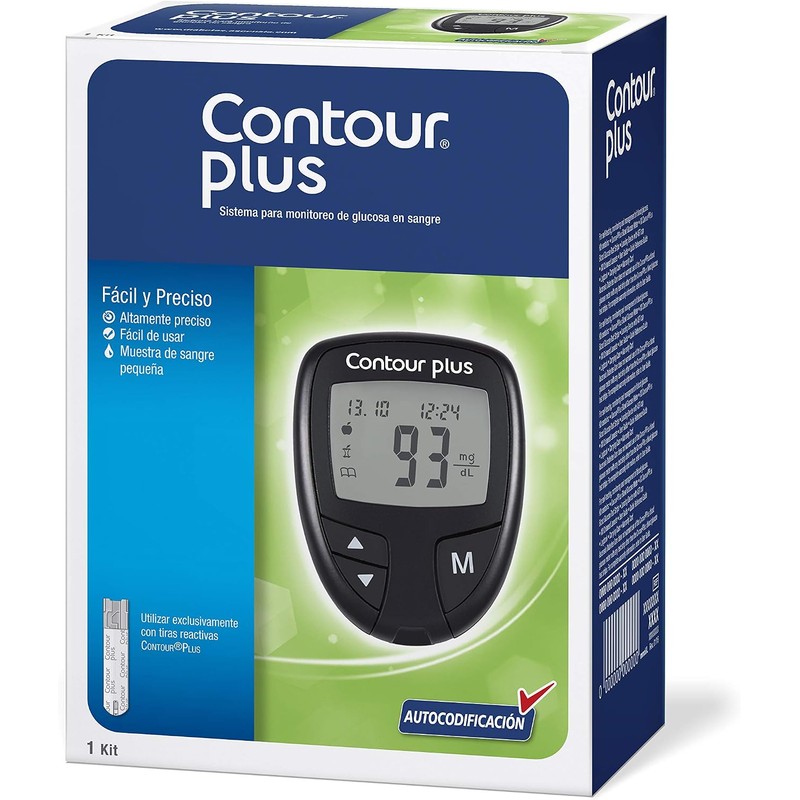 Contour Plus Glucómetro Autocodificado Para El Monitoreo De Glucosa En