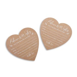 Kate Aspen Wedding Advice Card, Heart Shape Game Cards, Perfect Wedding Favor, Bridal Shower Favor & Patry Favors - Set of 50