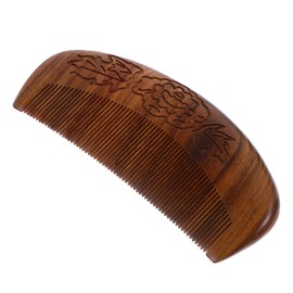 1pc Green Sandalwood Moon Hair Comb Wooden Comb for Men Mens Combs for Hair Men Hair Comb Natural Sandalwood Comb Anti Static Wooden Comb Wood Combs Man Carved Massage