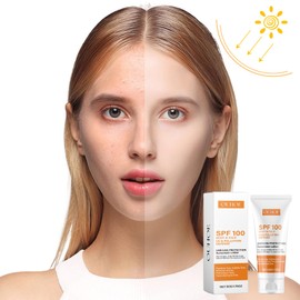 Sun Cream 2 Pieces Sun Cream Face Sunscreen Sun Protection Face Sun Cream SPF 100 Waterproof Non-Greasy Strong UV Protection Sun Protection Face for All Skin Types (50 g)