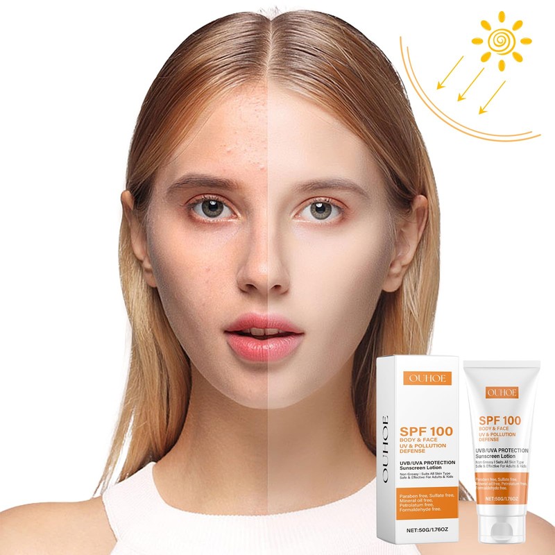 Sun Cream 2 Pieces Sun Cream Face Sunscreen Sun Protection