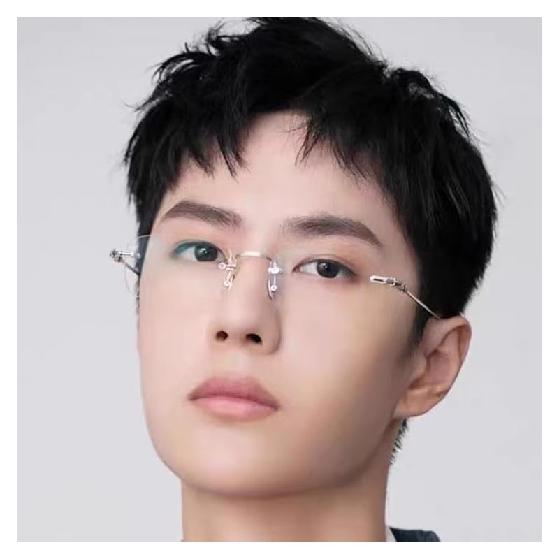 88flix Korean Rimless Glasses, Blue Light Cut, Unisex, For PC,