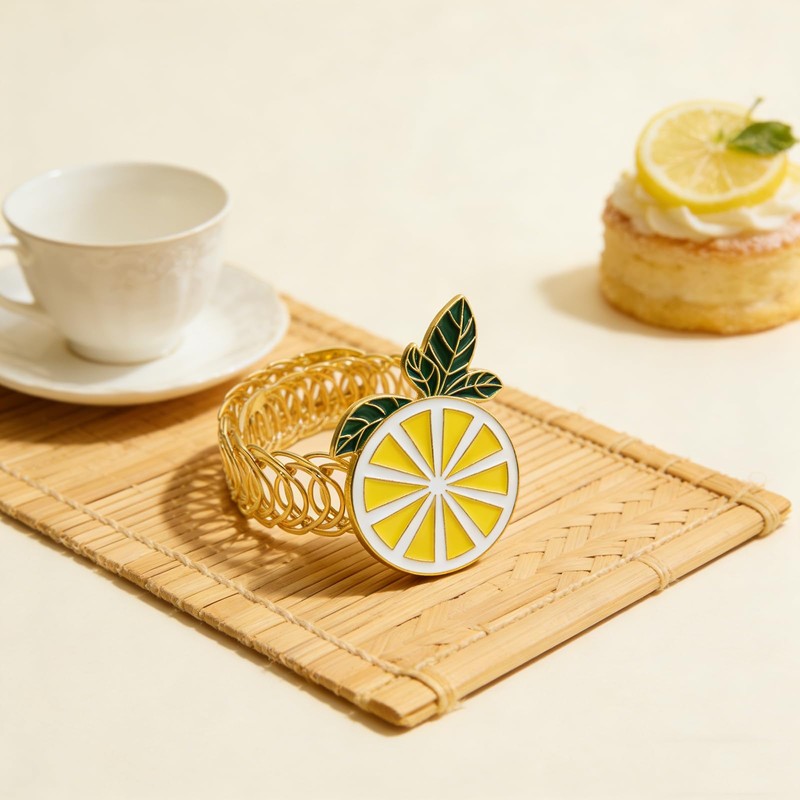 Davifina Lemon Curtain Tiebacks 2 Pack Yellow Fruit Spring Curtain