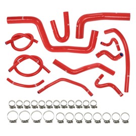 CROSSDESIGN Red Silicone Radiator Hose Kit Compatible with Honda/Acura Integra DC4 DB7 RS LS GS SE with B18B1 Engine 1994-2001