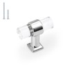 Probrico 10 Pack Clear Acrylic Cabinet Handles Single Hole Door