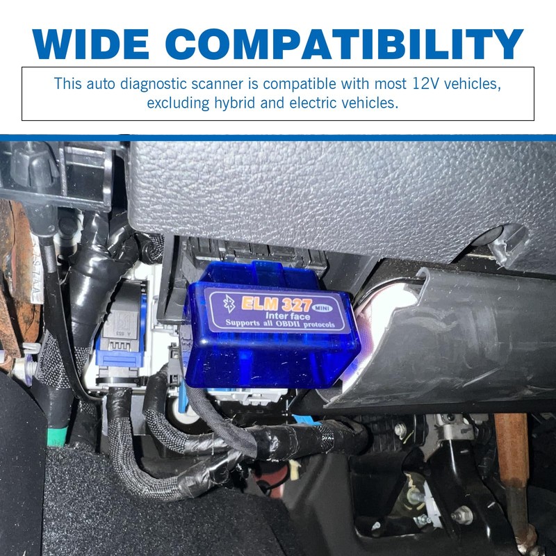 MLY OBDII Car Auto Diagnostic Scanner, ELM327 V2.1 Bluetooth OBDII