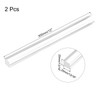 QUARKZMAN Pack of 2 Acrylic Plastic Rods Square, 20 mm