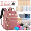 SINVICKO Crochet Bag, Knitting Bag Backpack and Totes Organizer with