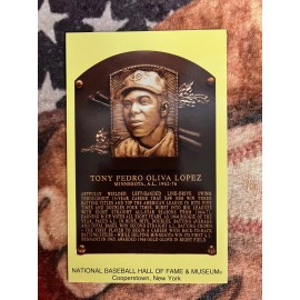 Tony Oliva Postcard - 2022 Baseball Hall of Fame Induction Plaque - Twins