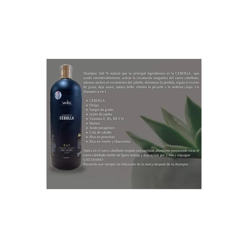 Shampoo de Cebolla Anticaída 2 Pack Onion Anti-Hair Loss Shampoo,