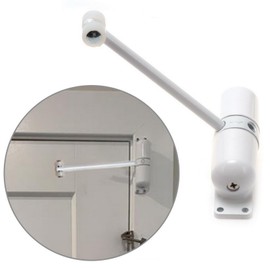 Biendo Spring Door Closer White Automatic Sensor Door Automatically Close Heavy Duty Auto Stainless Steel
