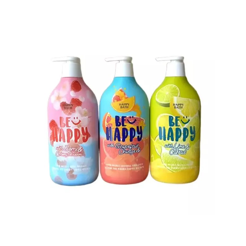 Happybath 해피바스 스마일 바디워시 900g 3종 체리,자몽,유자 1세트 Happybath Smile