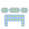 Vehicle Interior LED Lamp Set, Custom Parts, White 6,000K, Interior