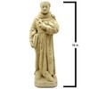 Vintage Saint Francis Statue: Solid Durable Stone with Distressed Texture.