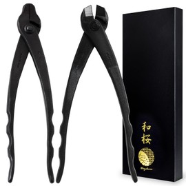 Wazakura Forged Japanese Bonsai Tool Set MADE IN JAPAN, Bonsai Tree Wire Cutter 7.7inch(195mm) + Bonsai Pliers 8.25inch(210mm)