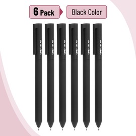 Mr. Pen- Retractable Gel Pens, 6 Pack, Black Ink, Black Barrel Gel Pens, Gel Pen Fine Point