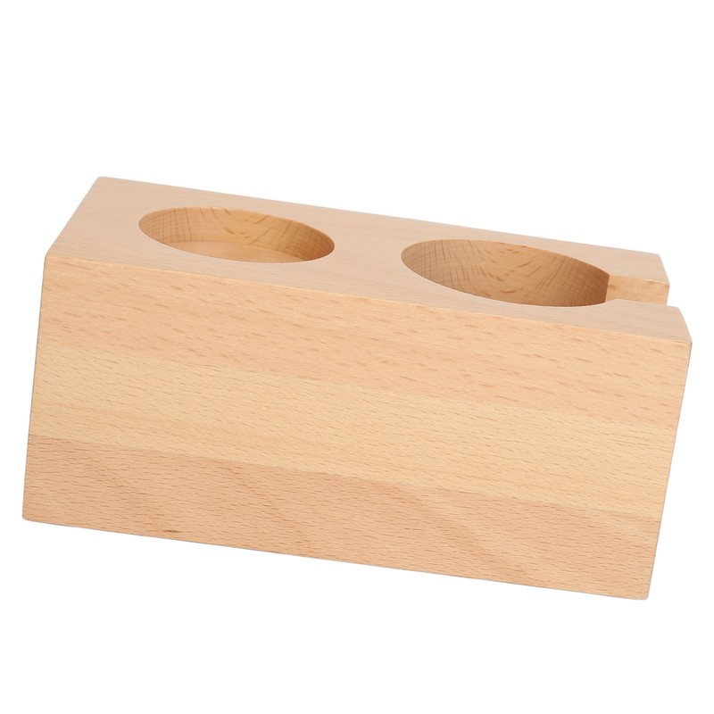 Wooden Coffee Tamper Station Stable Prevent Slip Coffee Tamper Holder